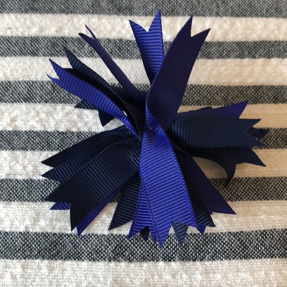 Set of 4 Ribbon Barrettes (Blue,Green,Yellow,Pink) - Picture 2 of 9